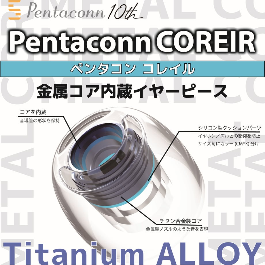 Pentaconn COREIR Titanium Alloy [1 pair pack]