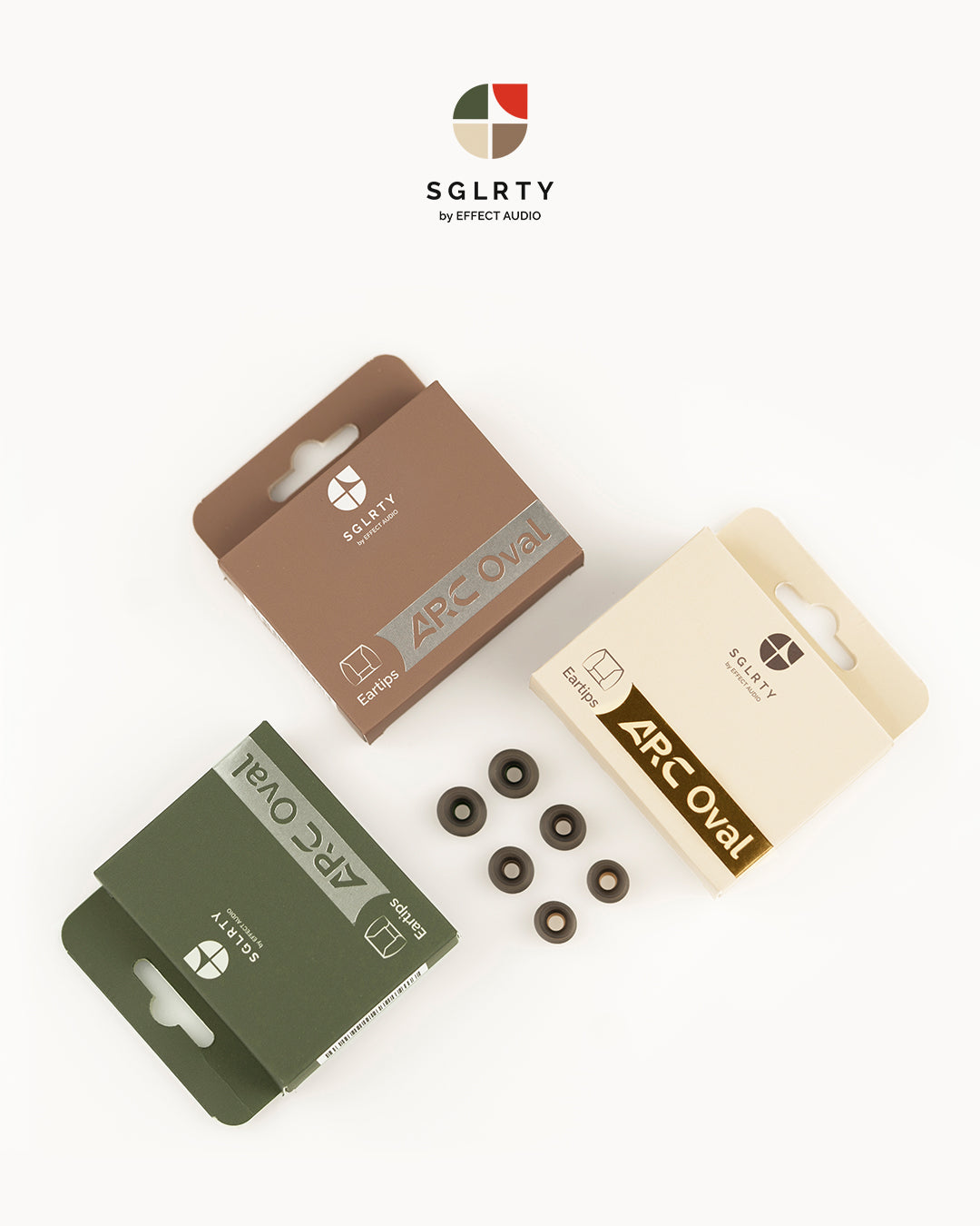 SGLRTY by EFFECT AUDIO - ARC Oval [2-Pairs Pack]