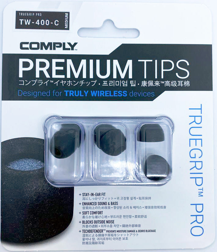 Comply TrueGrip Pro 高级记忆海绵头 (TW-400-C) 仅中等尺寸